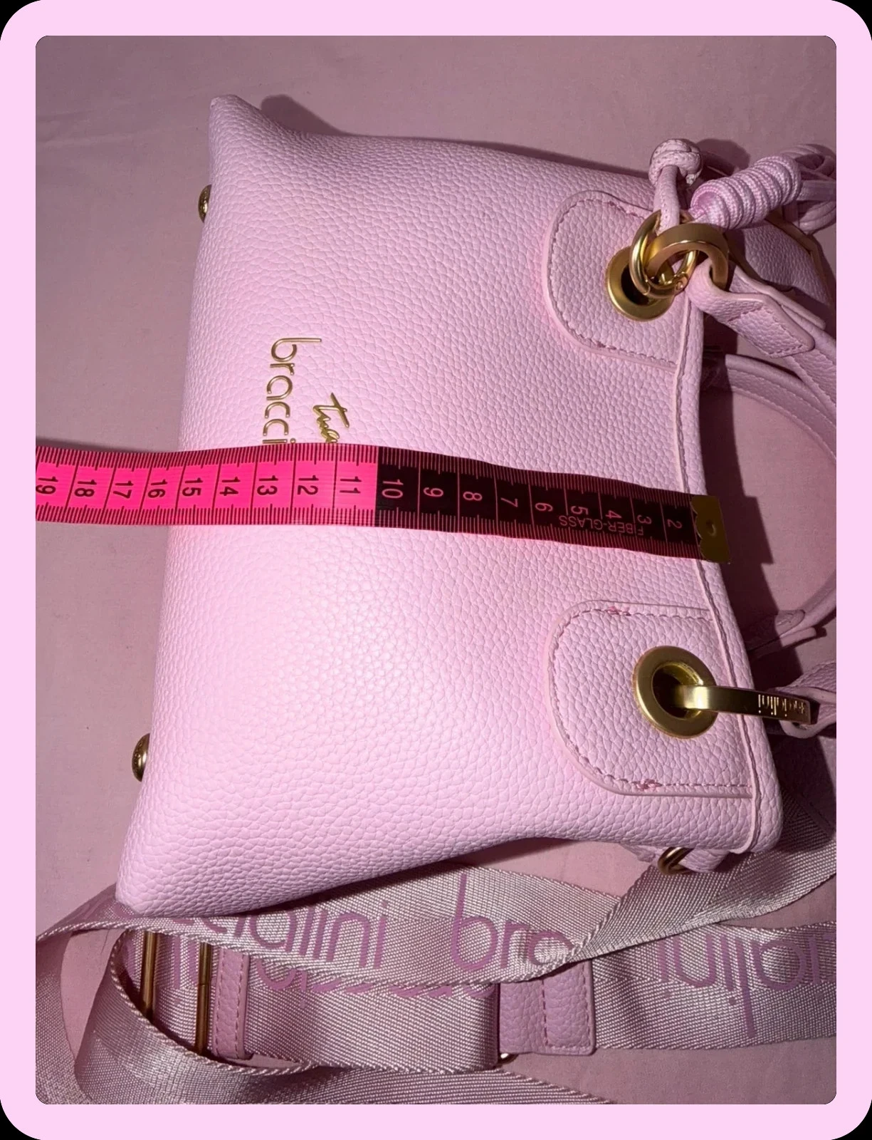 Bolsa feminina Braccialini rosa nunca usada – photo 11